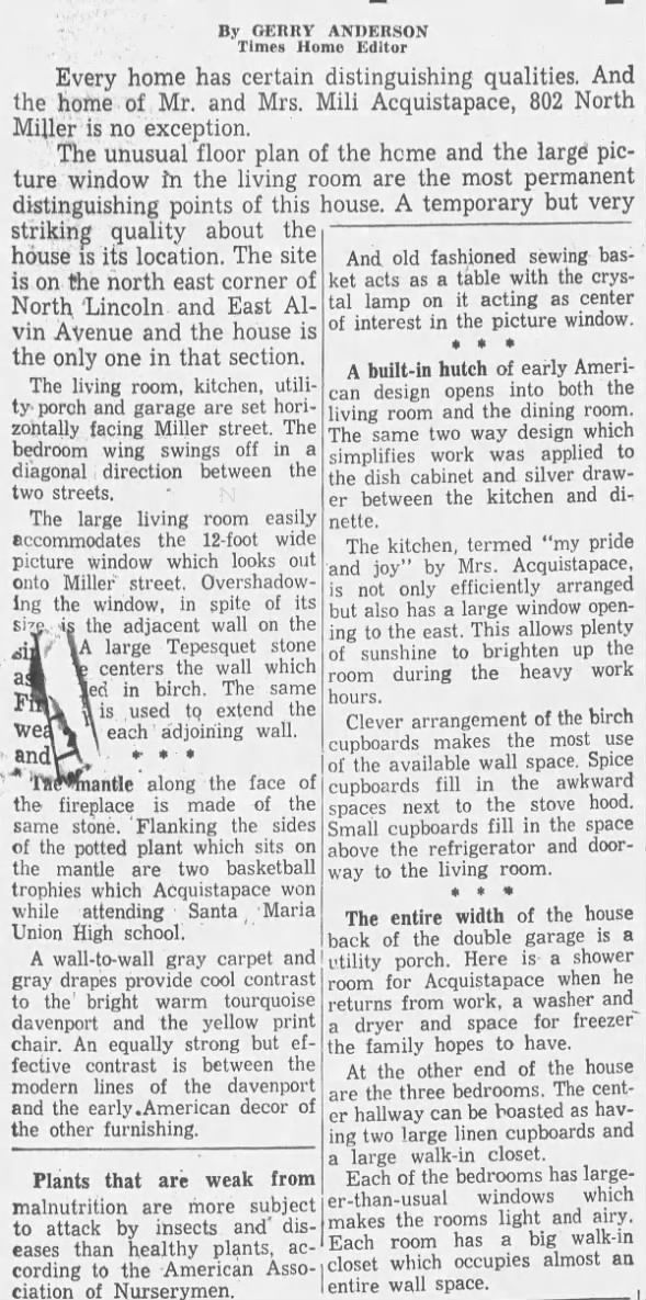 Clipping from Santa Maria Times
